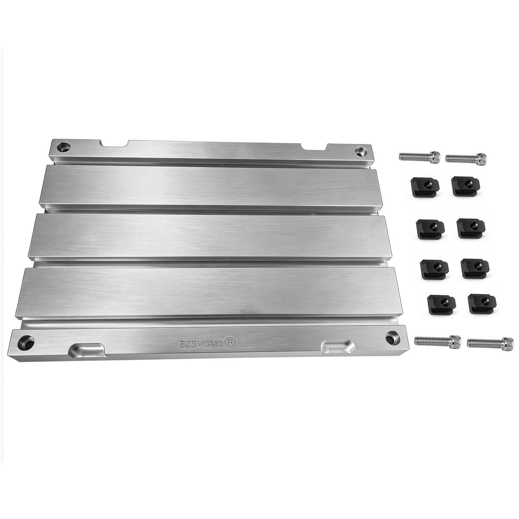 BZBMGMO 12" x 8" x 0.8" Aluminum T-Slot Plate Fixture Table