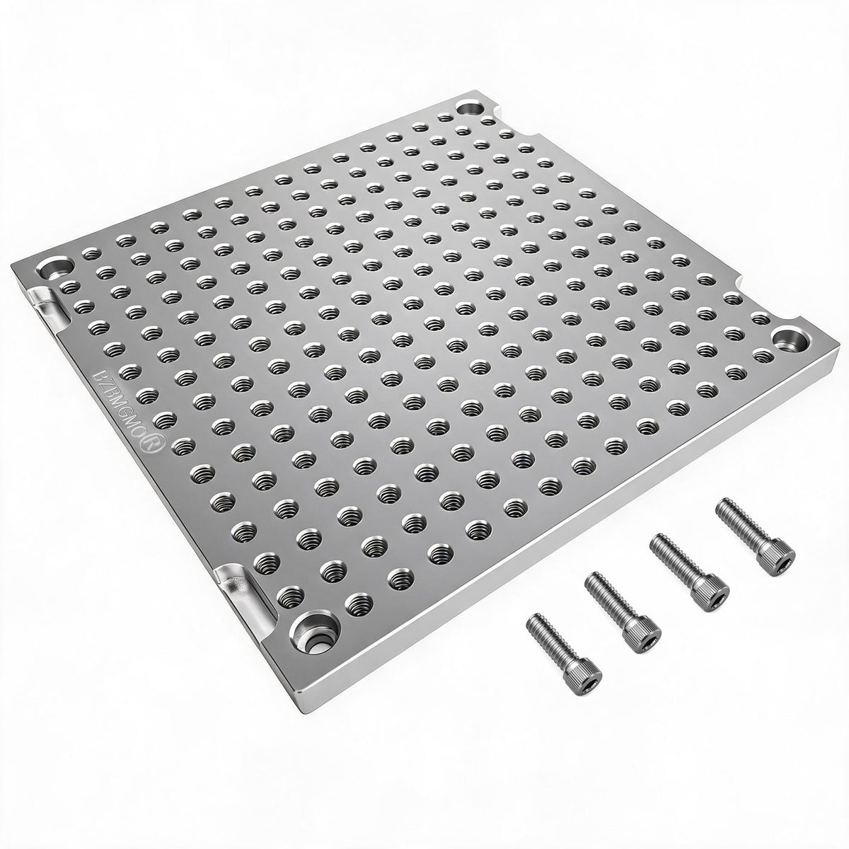 BZBMGMO 8x8x1/2" MIC 6 Aluminum Fixture / Sacrificial Plate, Mini Pallet, 1/4-20