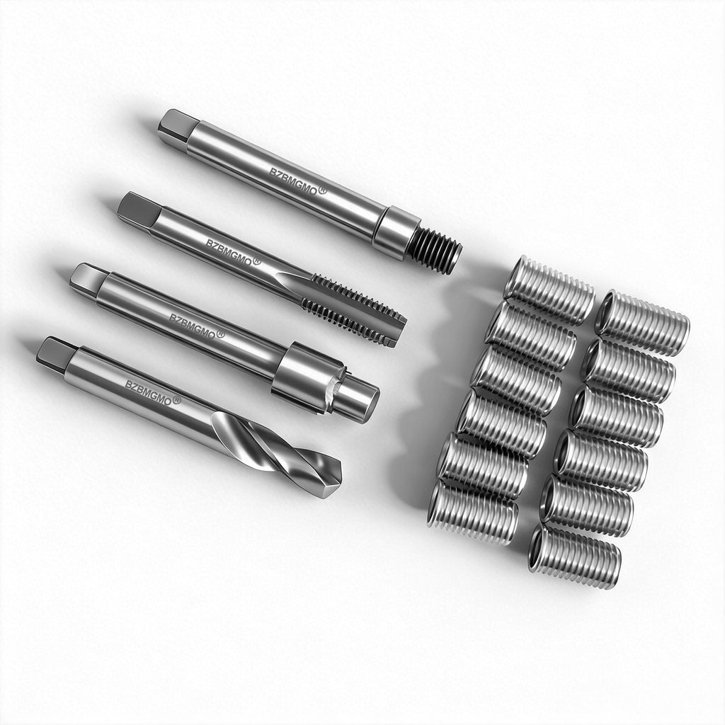 BZBMGMO M12x1.75 Thread Repair Kit, 12 Stainless Inserts(24.5mm), HSS Tools