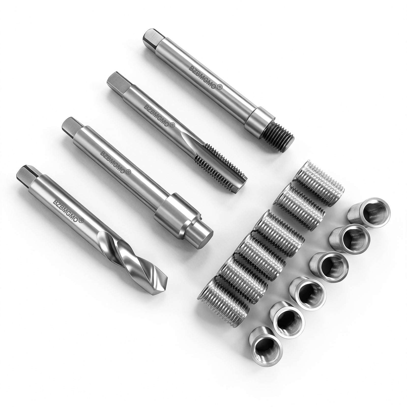 BZBMGMO M12x1.5 Thread Repair Kit, 12 Stainless Inserts(24.5mm), HSS Tools