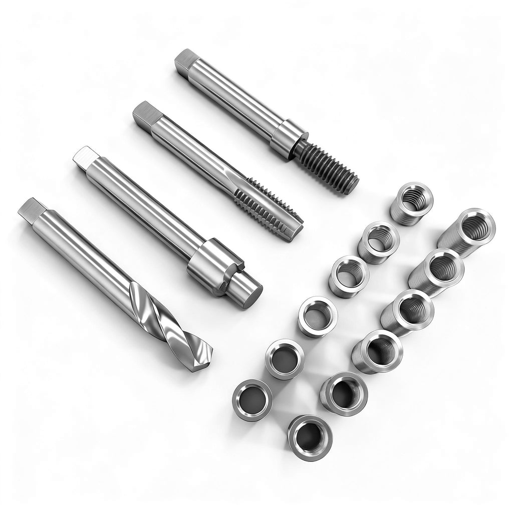 BZBMGMO M11x1.25 Thread Repair Kit, 12 Stainless Inserts(16.2/28mm), HSS Tools