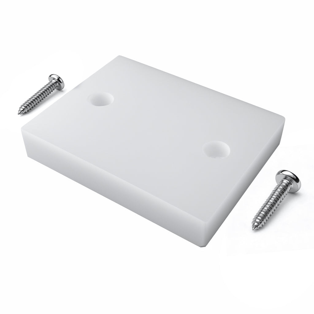BZBMGMO Transom Transducer Boat Mounting Board Plate 3.5" x 4.5" Marine PVC