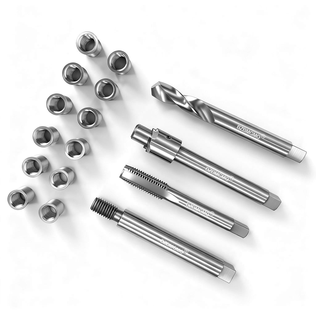 BZBMGMO M10x1.5 Metric Thread Repair Kit, 12 SS Inserts(16.2MM), HSS Tools