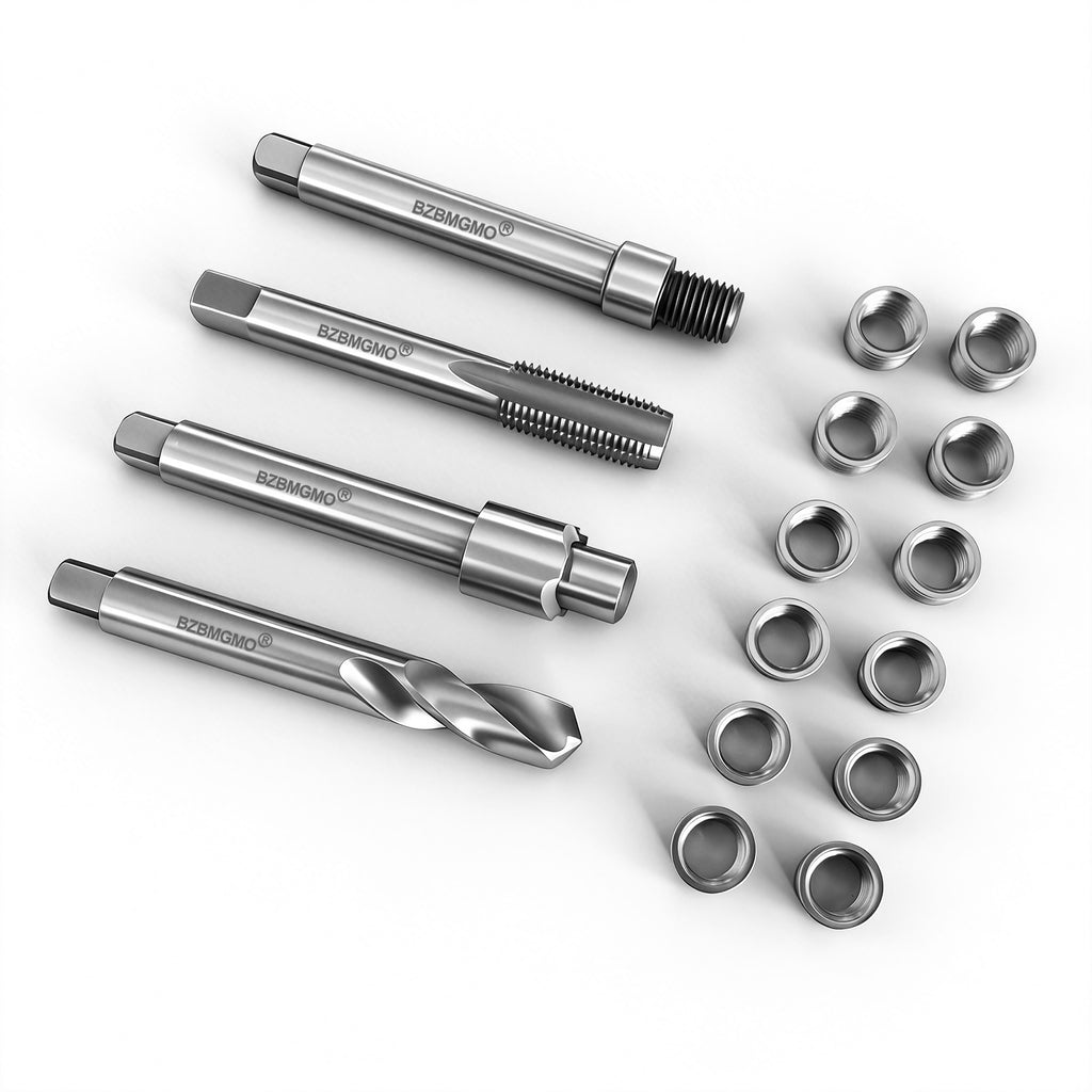 BZBMGMO M12x1.5 Thread Repair Kit, 12 Stainless Inserts(9.4mm), HSS Tools