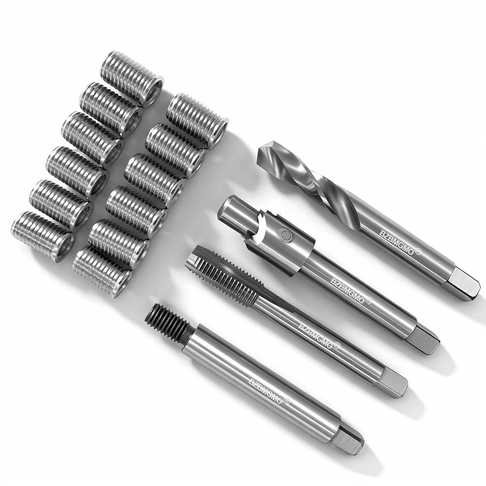 BZBMGMO M8x1.25 Metric Thread Repair Kit, 12 SS Inserts(16.2MM), HSS Tools