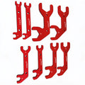 BZBMGMO AN  Aluminum AN Fitting Wrench Set (8-Piece Set, Red)