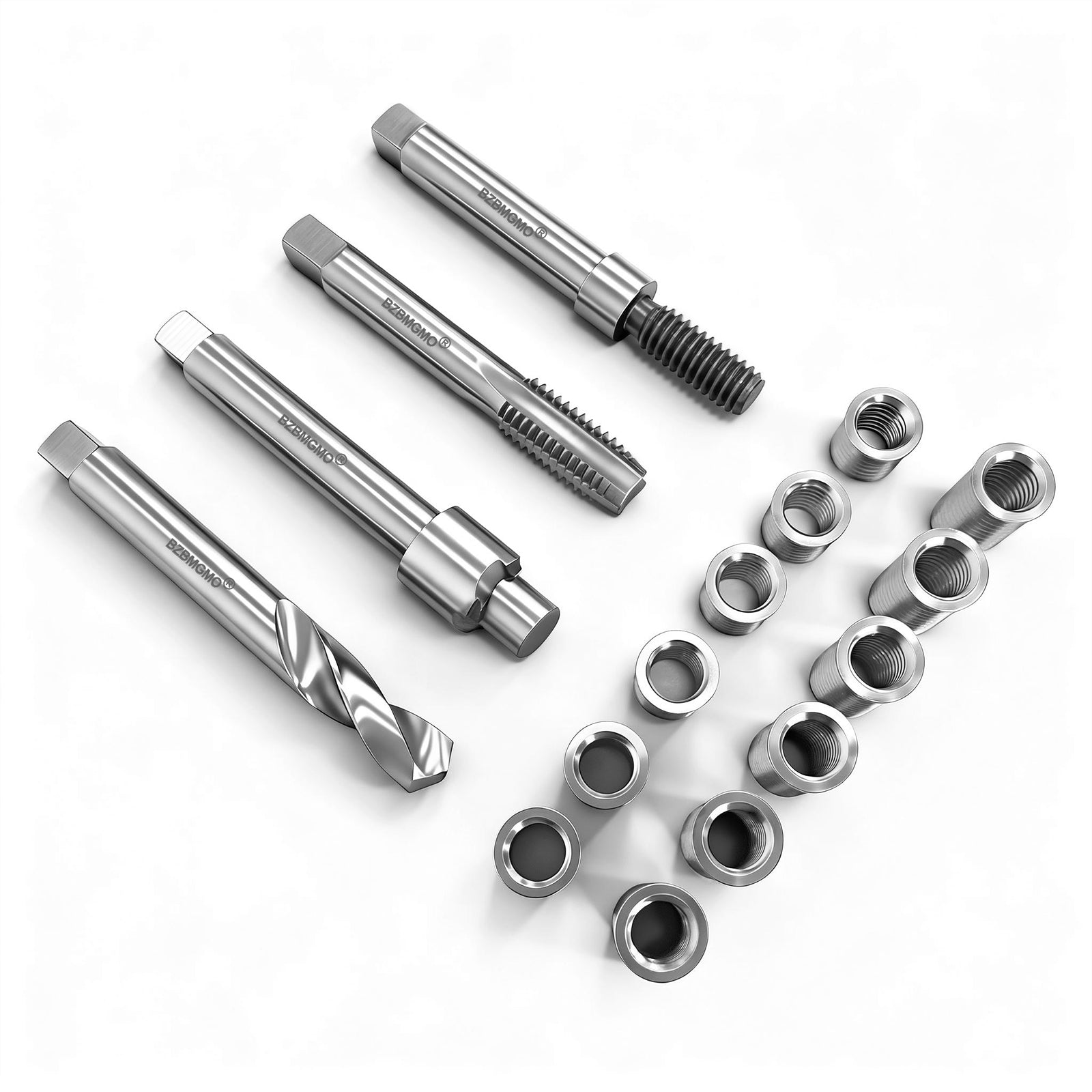 BZBMGMO M11x1.25 Thread Repair Kit, 12 Stainless Inserts(28.2mm), HSS Tools