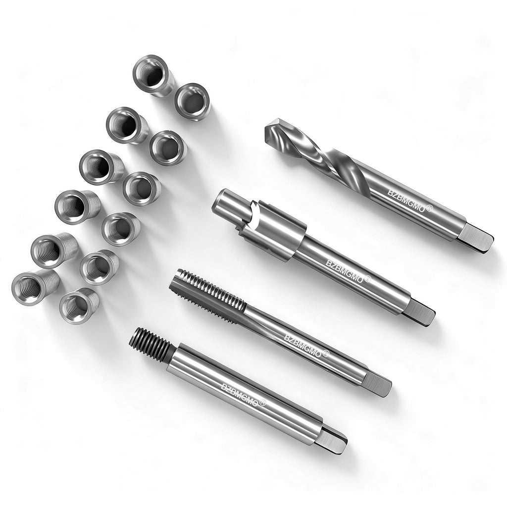 BZBMGMO M8x1.25 Metric Thread Repair Kit, 12 Inserts(11.7/16.2MM), HSS Tools