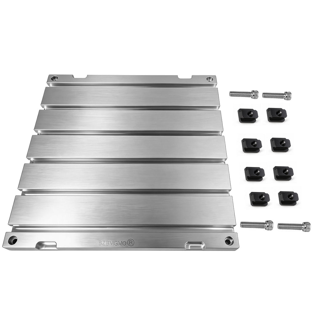 BZBMGMO 12" x 12" x 0.8" Aluminum T-Slot Plate Fixture Table