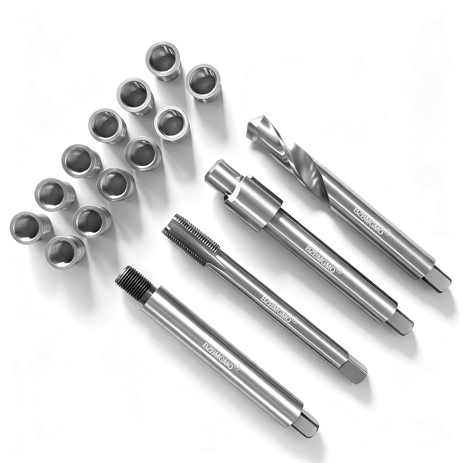 BZBMGMO M10x1.0 Metric Thread Repair Kit, 12 SS Inserts(12.7MM), HSS Tools
