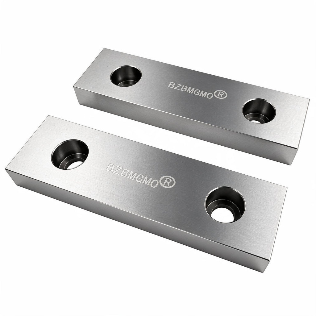 BZBMGMO 6" x 2" Tool Steel Hardened Vise Jaws for 6" Kurt Vises (HRC 58-60)