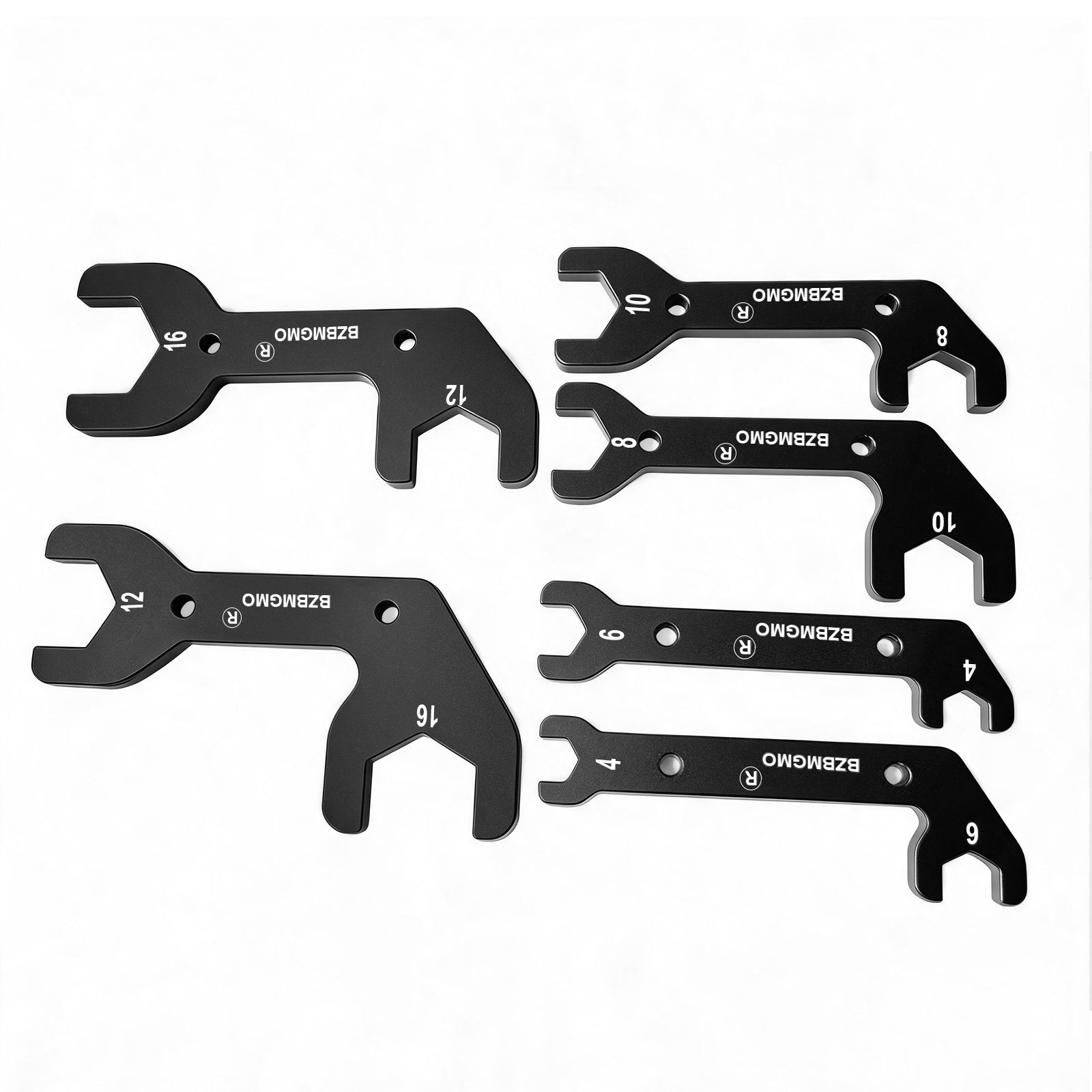 BZBMGMO AN  Aluminum AN Fitting Wrench Set (AN4/AN6/AN8/AN10/AN12/AN16)，6-Piece