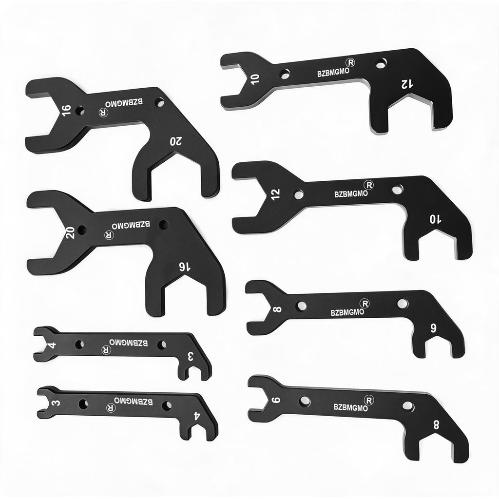 BZBMGMO AN  Aluminum AN Fitting Wrench Set (AN3/AN4/AN6/AN8/AN10/AN12/AN16/AN20)