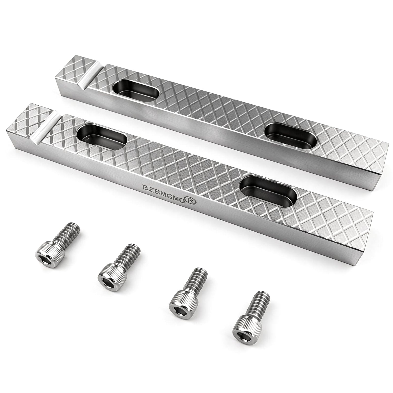 BZBMGMO 6-1/2" x 3/4" Steel Vise Jaws for Craftsman, Gray & Columbia Vises