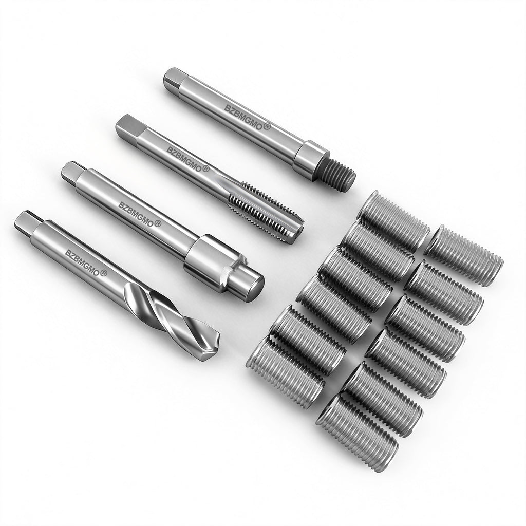 BZBMGMO M12x1.25 Thread Repair Kit, 12 Stainless Inserts(28.2mm), HSS Tools