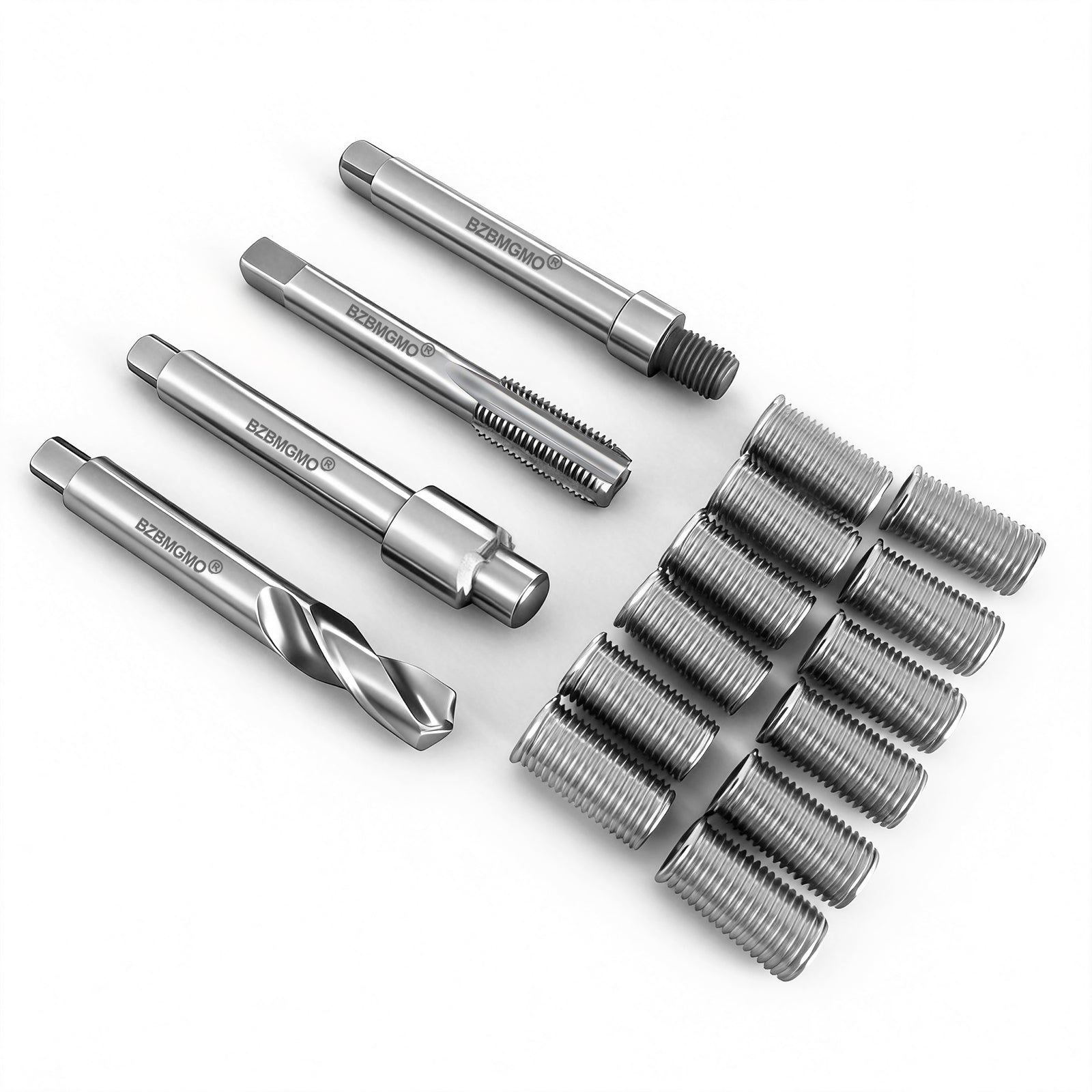 BZBMGMO M12x1.25 Thread Repair Kit, 12 Stainless Inserts(28.2mm), HSS Tools