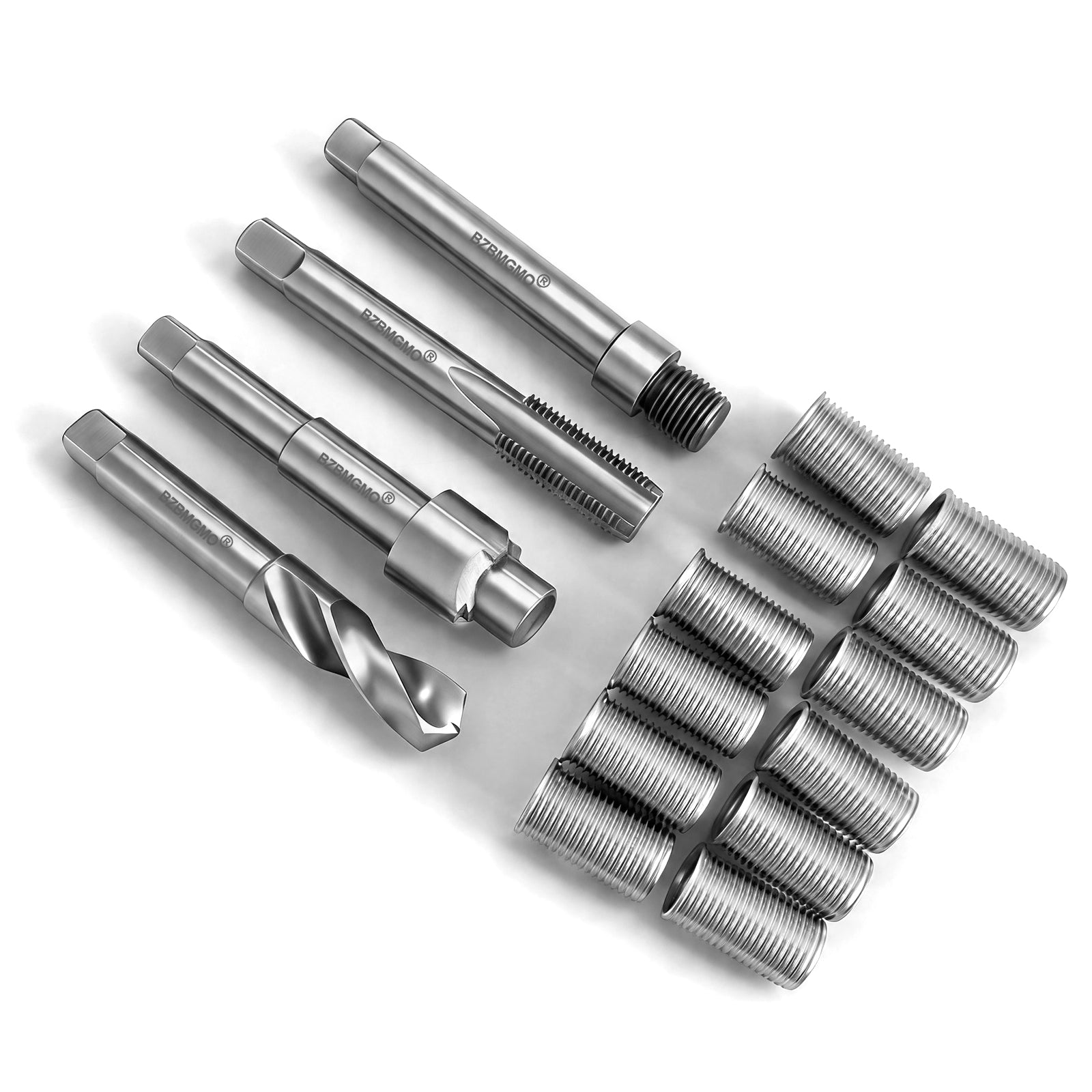 BZBMGMO M14x1.5 Thread Repair Kit, 12 Stainless Inserts(28.2mm), HSS Tools