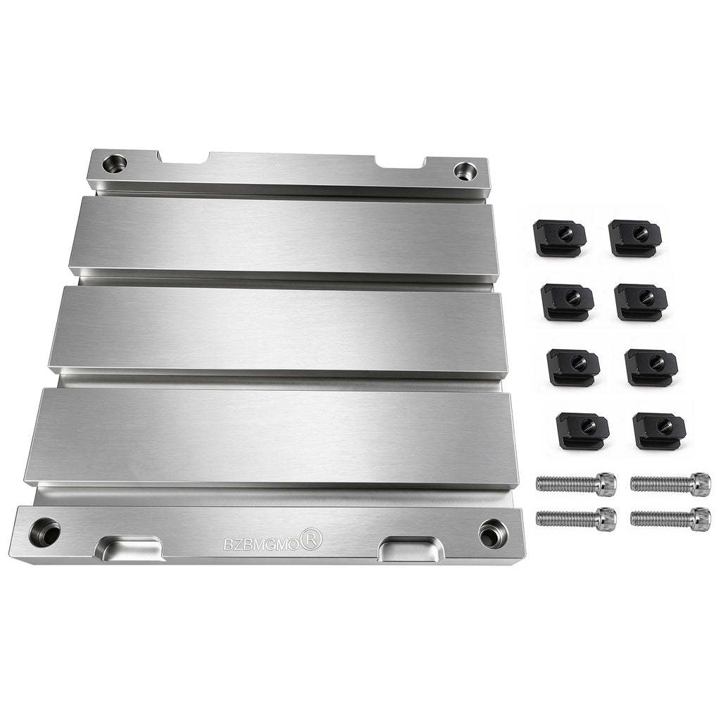 BZBMGMO 8" x 8" x 0.8" Aluminum T-Slot Plate Fixture Table