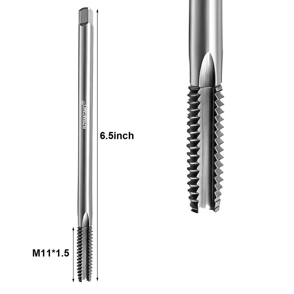 BZBMGMO M11 x 1.5 HSS Thread Tap, Extra Long 165mm，High Precision Tapping Tool