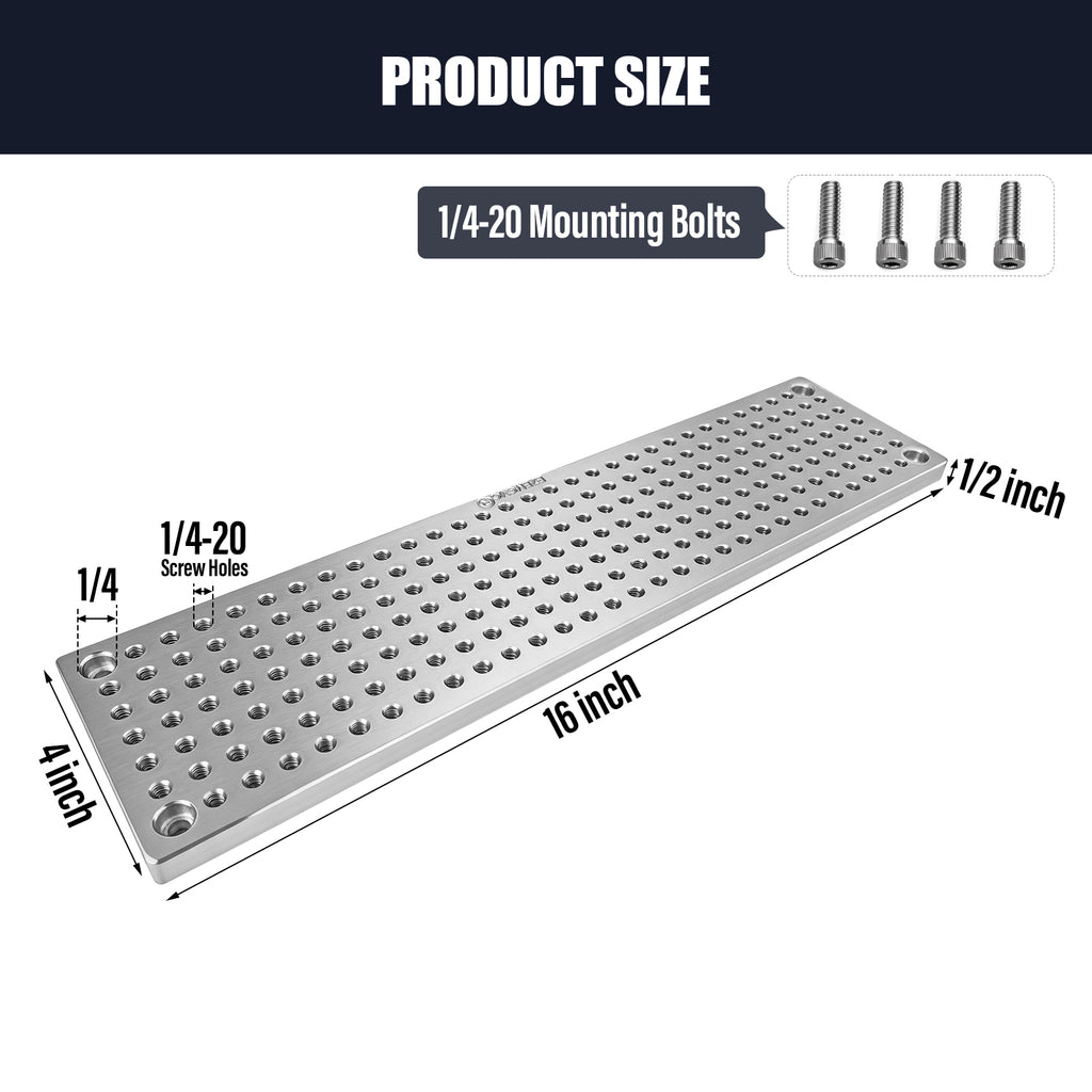 BZBMGMO 4x16x1/2" MIC 6 Aluminum Fixture / Sacrificial Plate, Mini Pallet