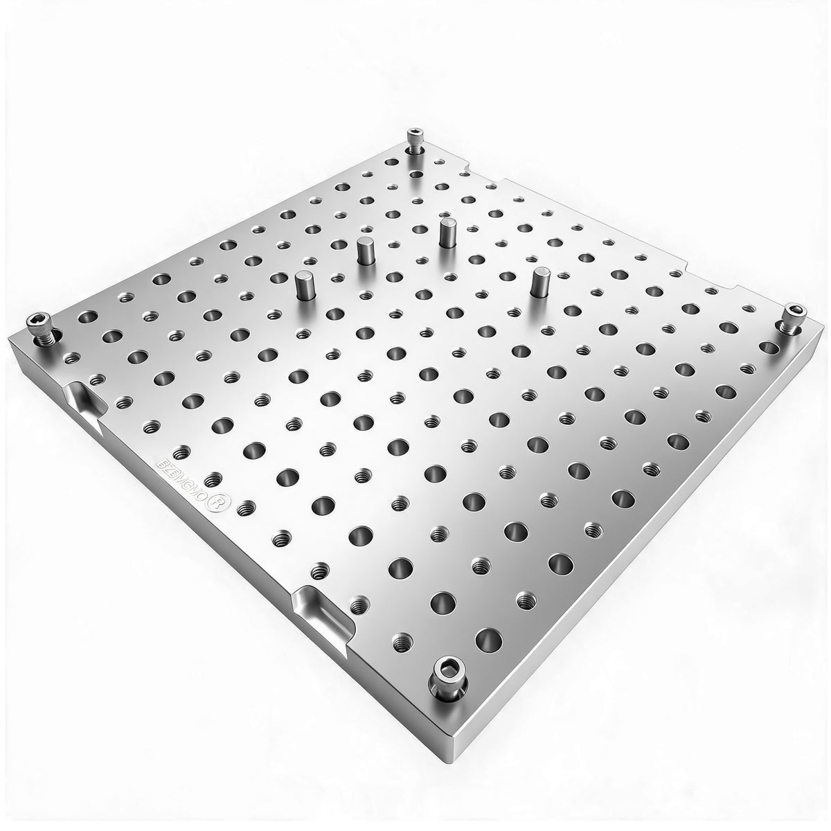 BZBMGMO 10x10x0.8" MIC 6 Aluminum Fixture / Sacrificial Plate, Mini Pallet