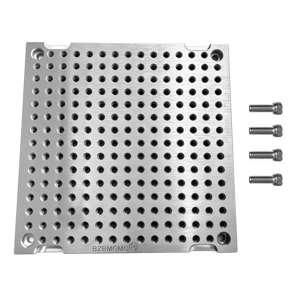 BZBMGMO 8x8x1/2" MIC 6 Aluminum Fixture / Sacrificial Plate, Mini Pallet, 1/4-20