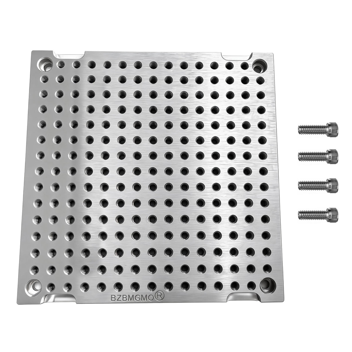 BZBMGMO 8x8x1/2" MIC 6 Aluminum Fixture / Sacrificial Plate, Mini Pallet, 1/4-20