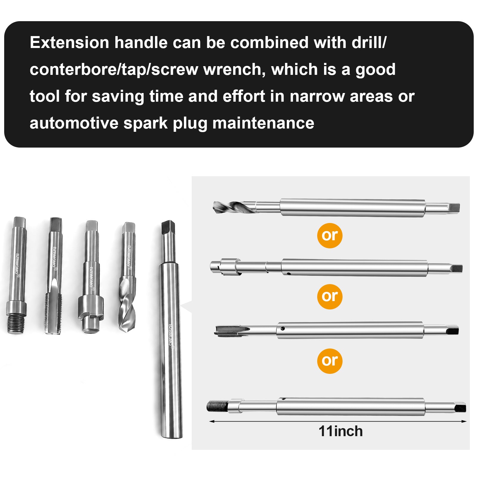 BZBMGMO M12x1.25 * 16.2 Thread Repair Kit,with 150mm Extension Rod