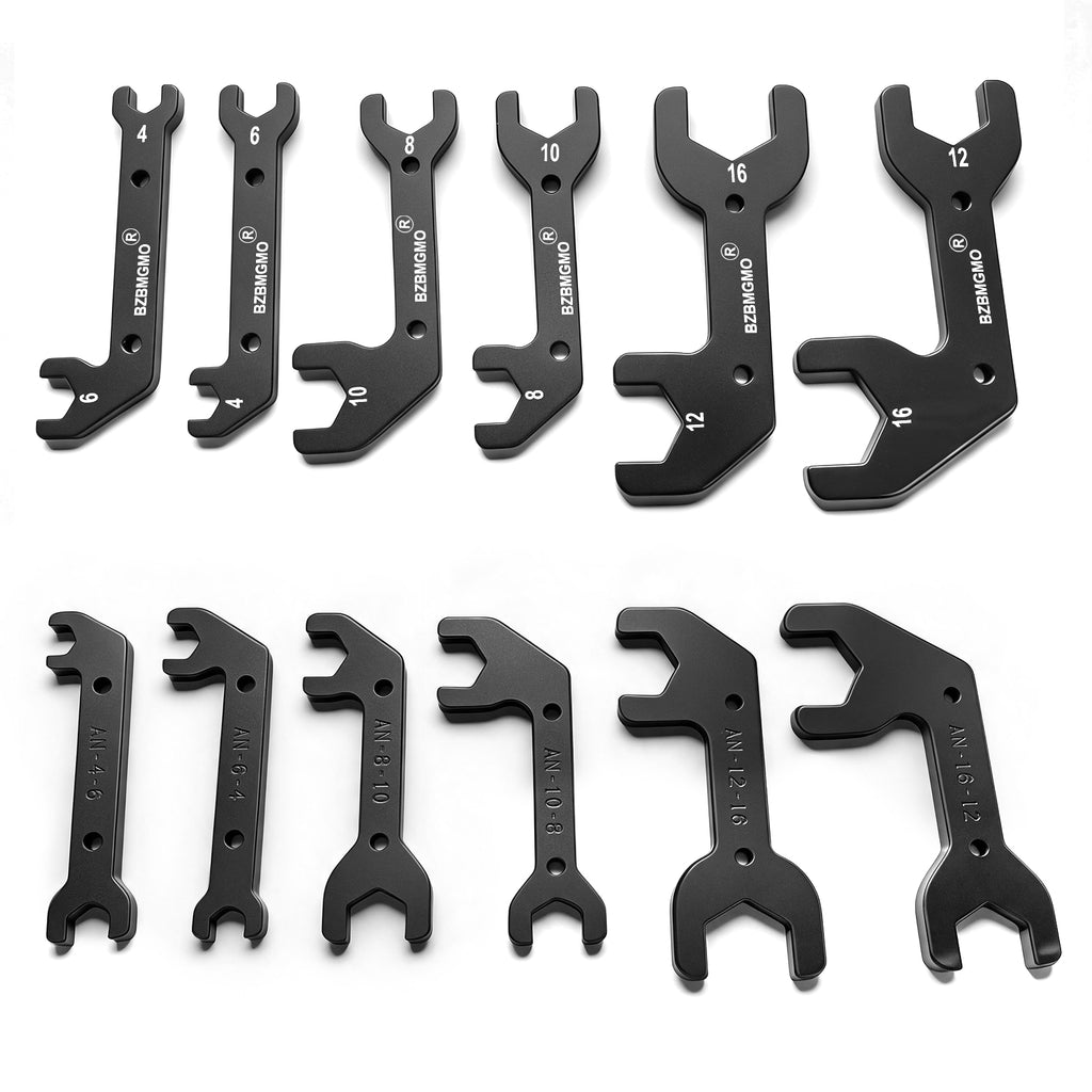BZBMGMO AN  Aluminum AN Fitting Wrench Set (AN4/AN6/AN8/AN10/AN12/AN16)，6-Piece