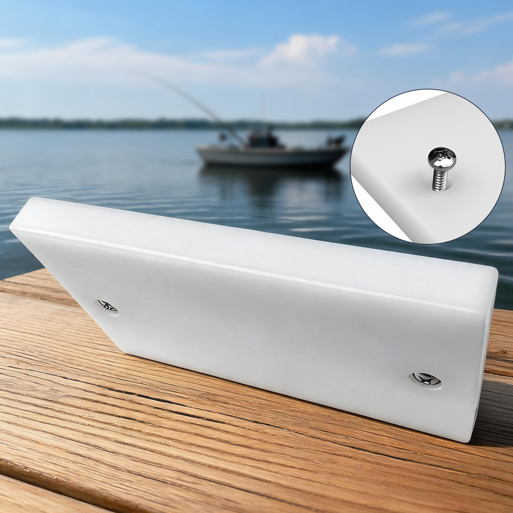 BZBMGMO Transom Transducer Boat Mounting Board Plate 8" x 4.5" Marine PVC