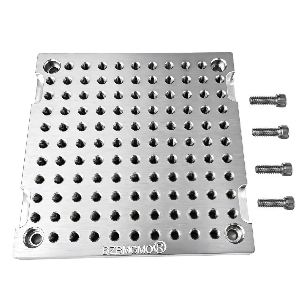 BZBMGMO 6x6x1/2" MIC 6 Aluminum Fixture / Sacrificial Plate, Mini Pallet, 1/4-20