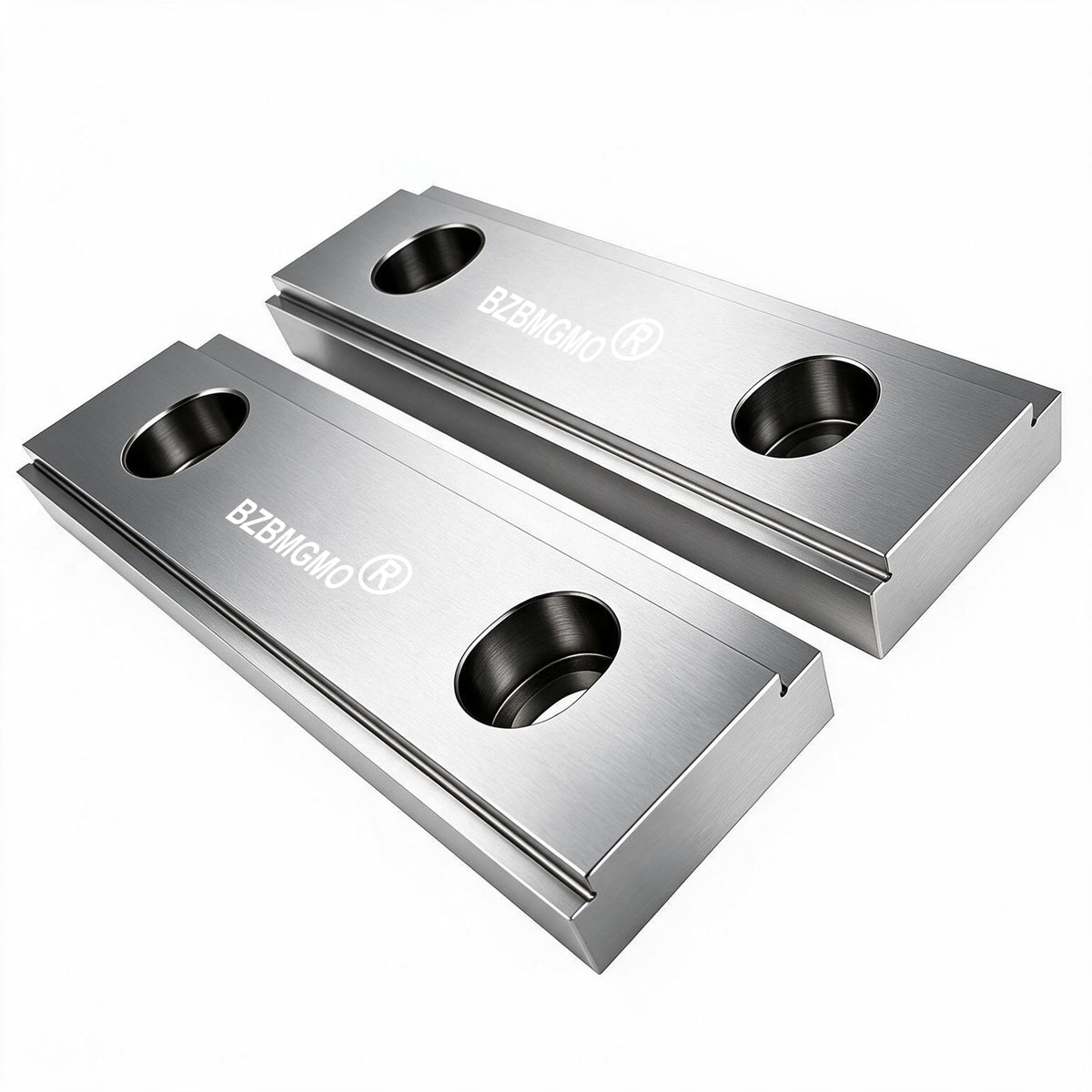 BZBMGMO 6" x 2" Steel Double Step Vise Jaws for Kurt & GMT 6" Milling Vises