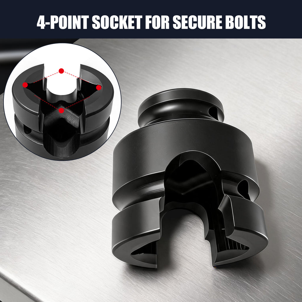 BZBMGMO 1/2" Drive Lineman Socket for 1" Square Nuts (5/8" & 3/4" Slot)