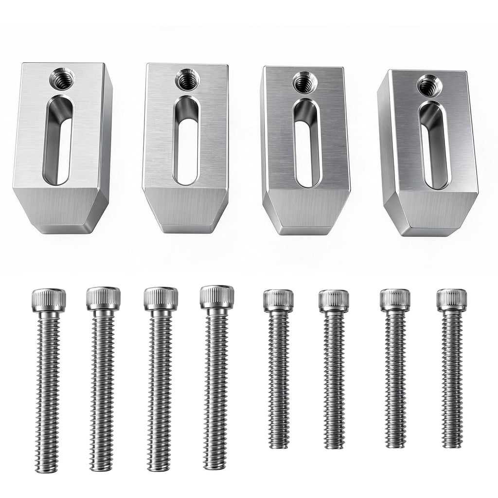 BZBMGMO 2" Aluminum Hold Down Tool Room Clamps (1/4"-20 Thread)