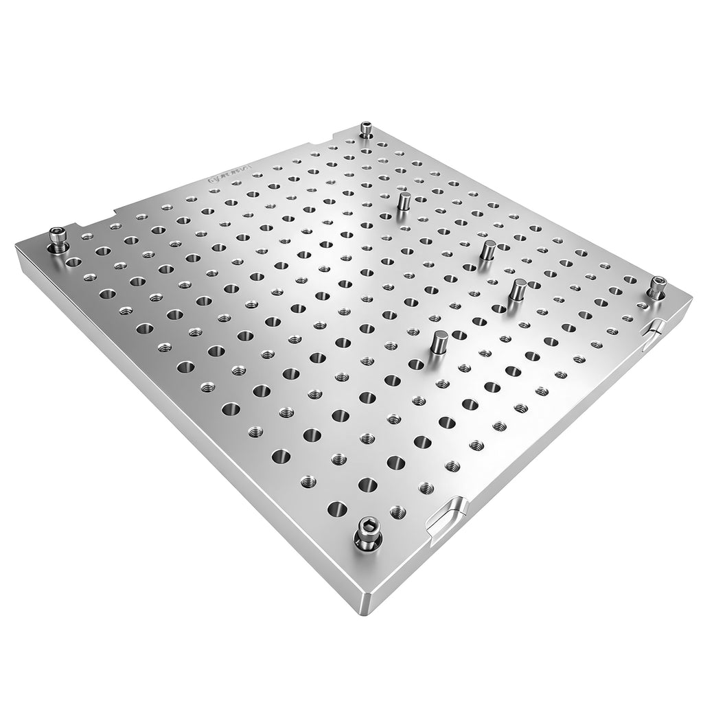 BZBMGMO 12x12x0.8" MIC 6 Aluminum Fixture / Sacrificial Plate, Mini Pallet