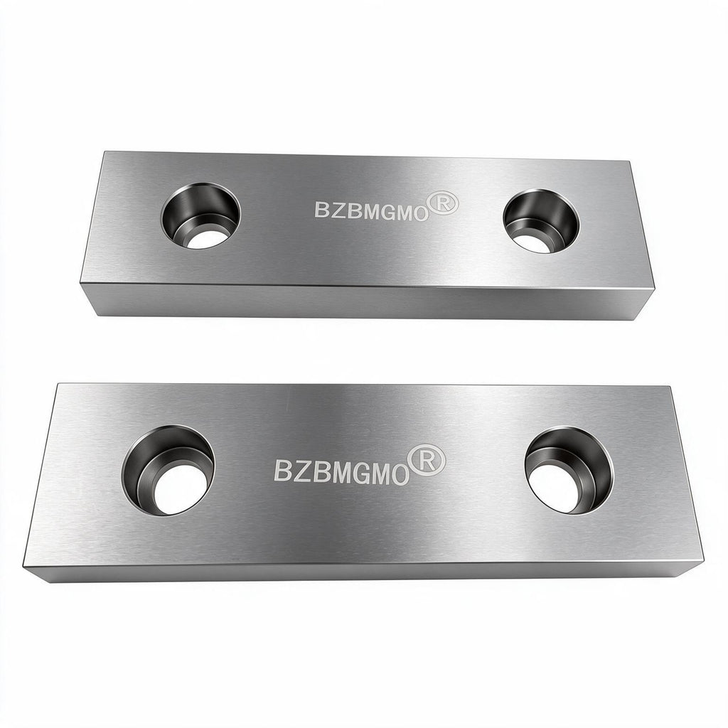 BZBMGMO 6" x 2" Tool Steel Hardened Vise Jaws for 6" Kurt Vises (HRC 58-60)