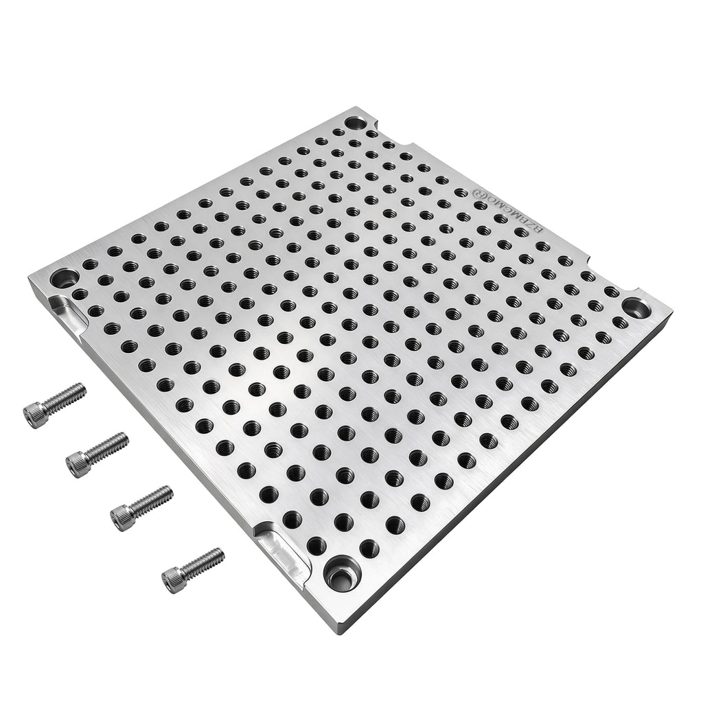 BZBMGMO 8x8x1/2" MIC 6 Aluminum Fixture / Sacrificial Plate, Mini Pallet, 1/4-20