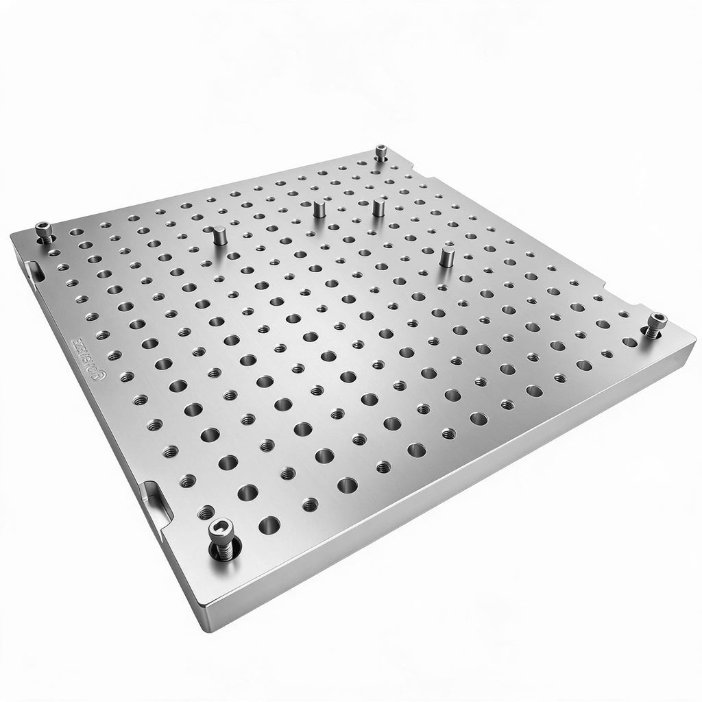 BZBMGMO 12x12x0.8" MIC 6 Aluminum Fixture / Sacrificial Plate, Mini Pallet