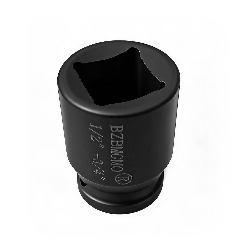 BZBMGMO 1/2" Drive x 3/4" 4-Point Square Impact Socket - Cr-Mo Steel