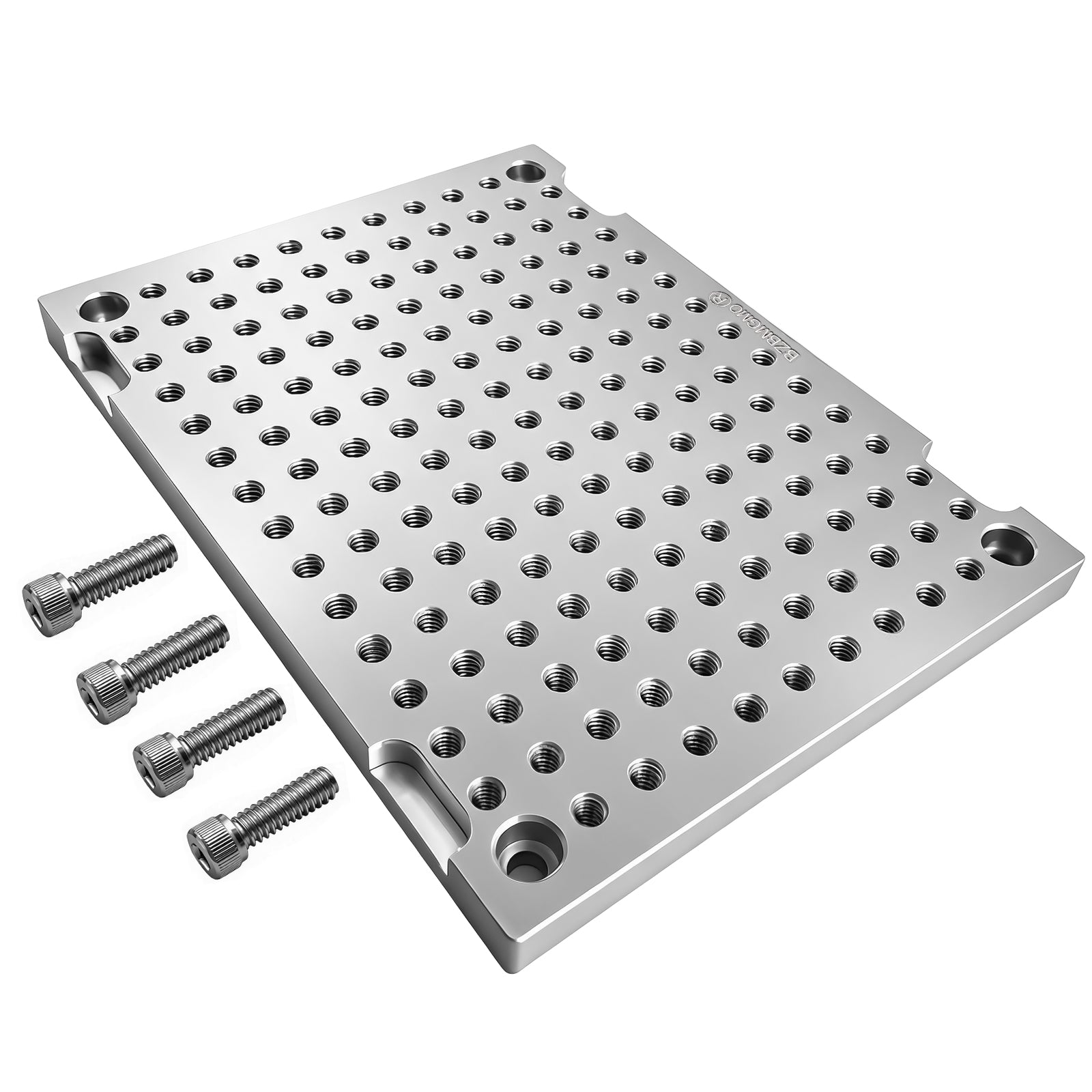 BZBMGMO 6x8x1/2" MIC 6 Aluminum Fixture / Sacrificial Plate, Mini Pallet, 1/4-20