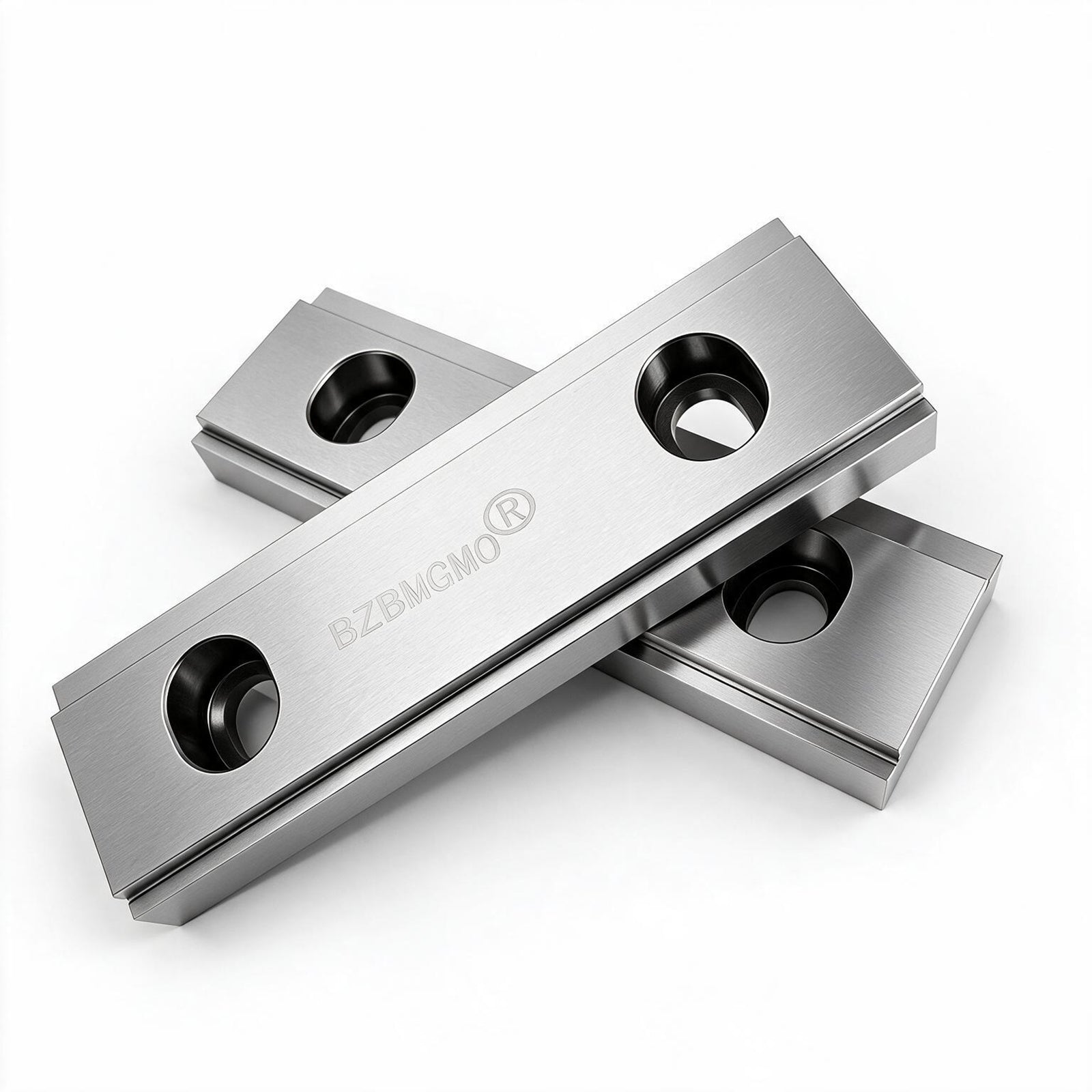 BZBMGMO 6" x 2" Steel Double Step Vise Jaws for Kurt & GMT 6" Milling Vises
