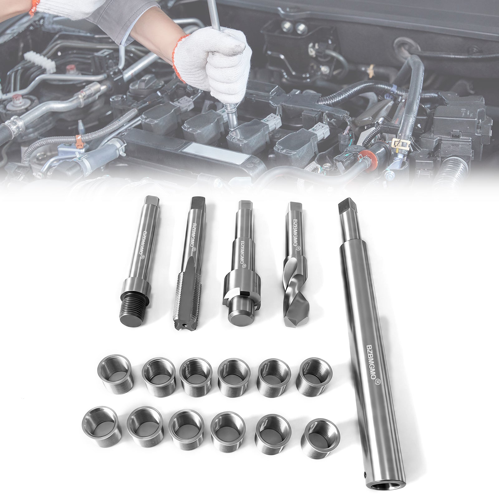 BZBMGMO M12x1.25 * 16.2 Thread Repair Kit,with 150mm Extension Rod