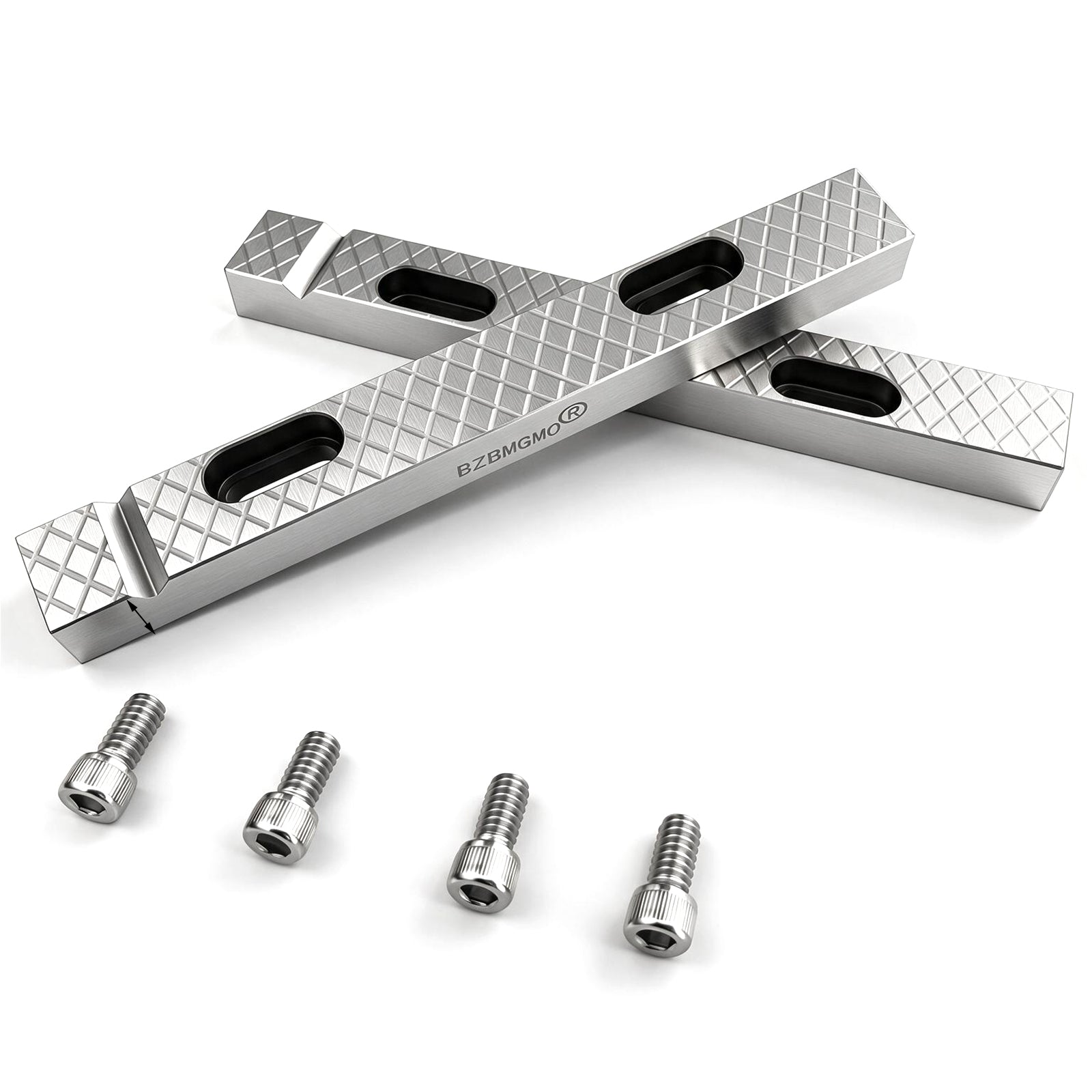 BZBMGMO 6-1/2" x 3/4" Steel Vise Jaws for Craftsman, Gray & Columbia Vises