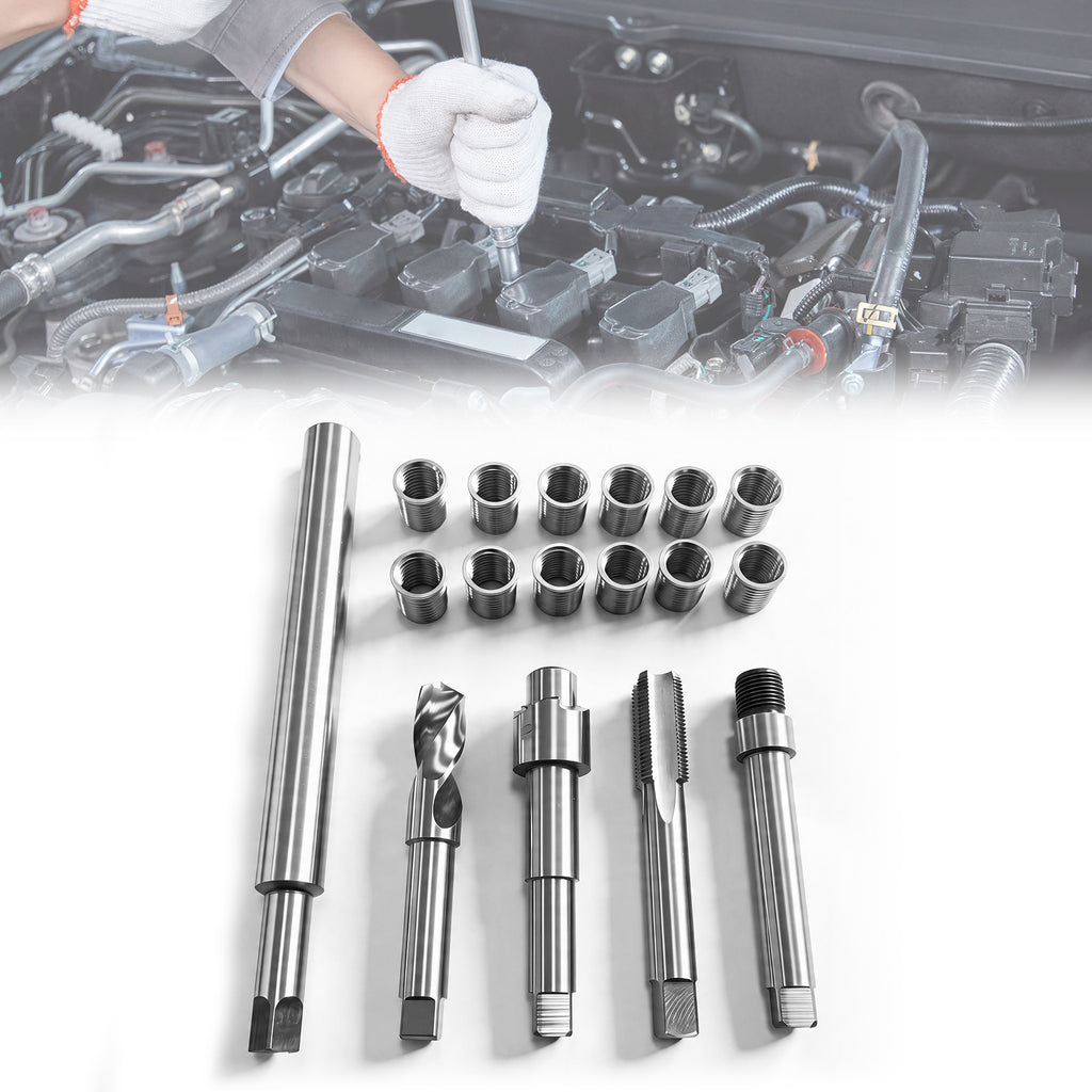 BZBMGMO M14x1.25 * 16.2 Thread Repair Kit,with 150mm Extension Rod