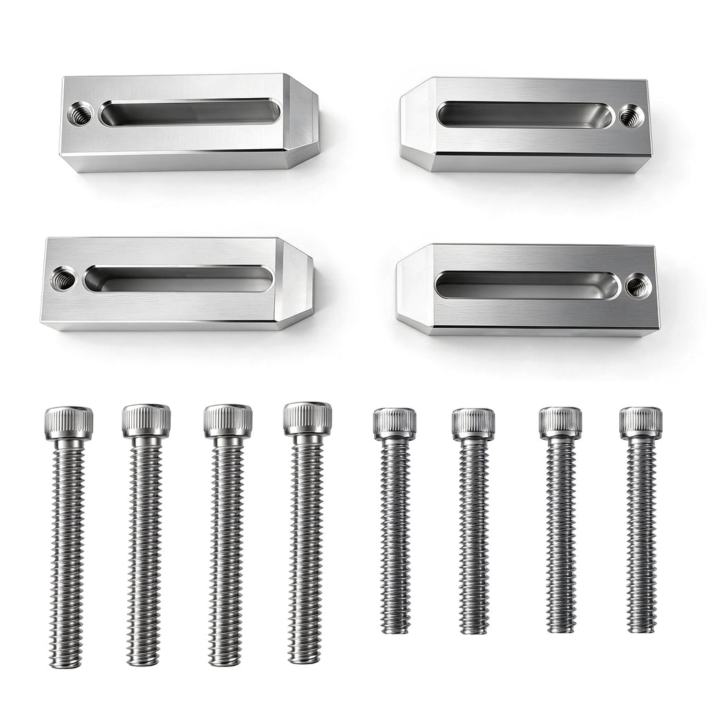 BZBMGMO 3" Aluminum Hold Down Tool Room Clamps (1/4"-20 Thread)