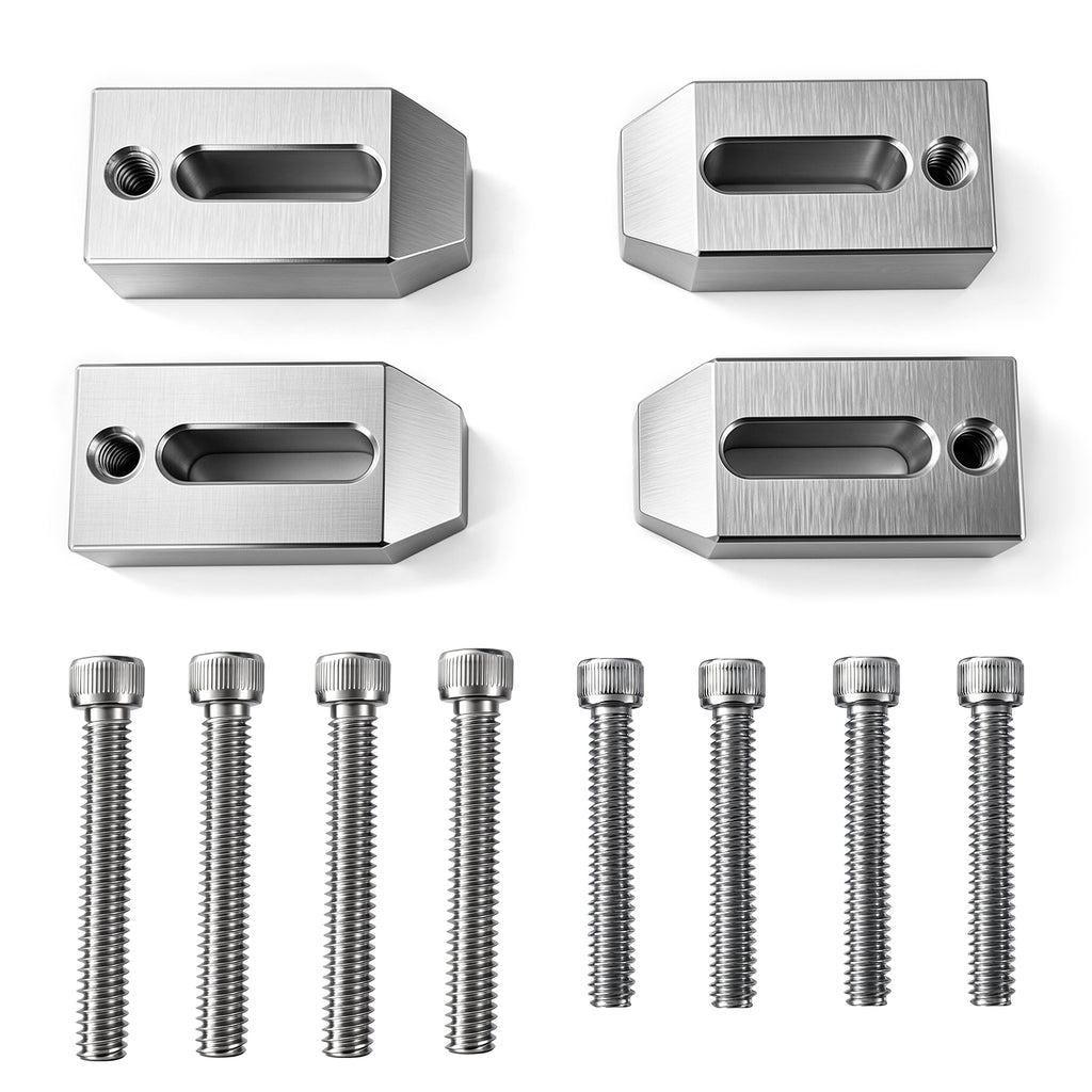 BZBMGMO 2" Aluminum Hold Down Tool Room Clamps (1/4"-20 Thread)
