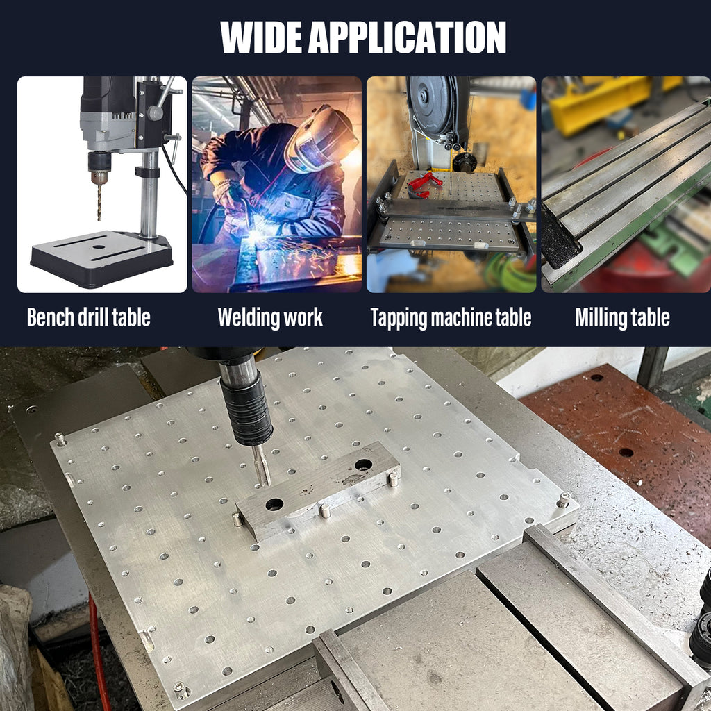 BZBMGMO 12x12x0.8" MIC 6 Aluminum Fixture / Sacrificial Plate, Mini Pallet