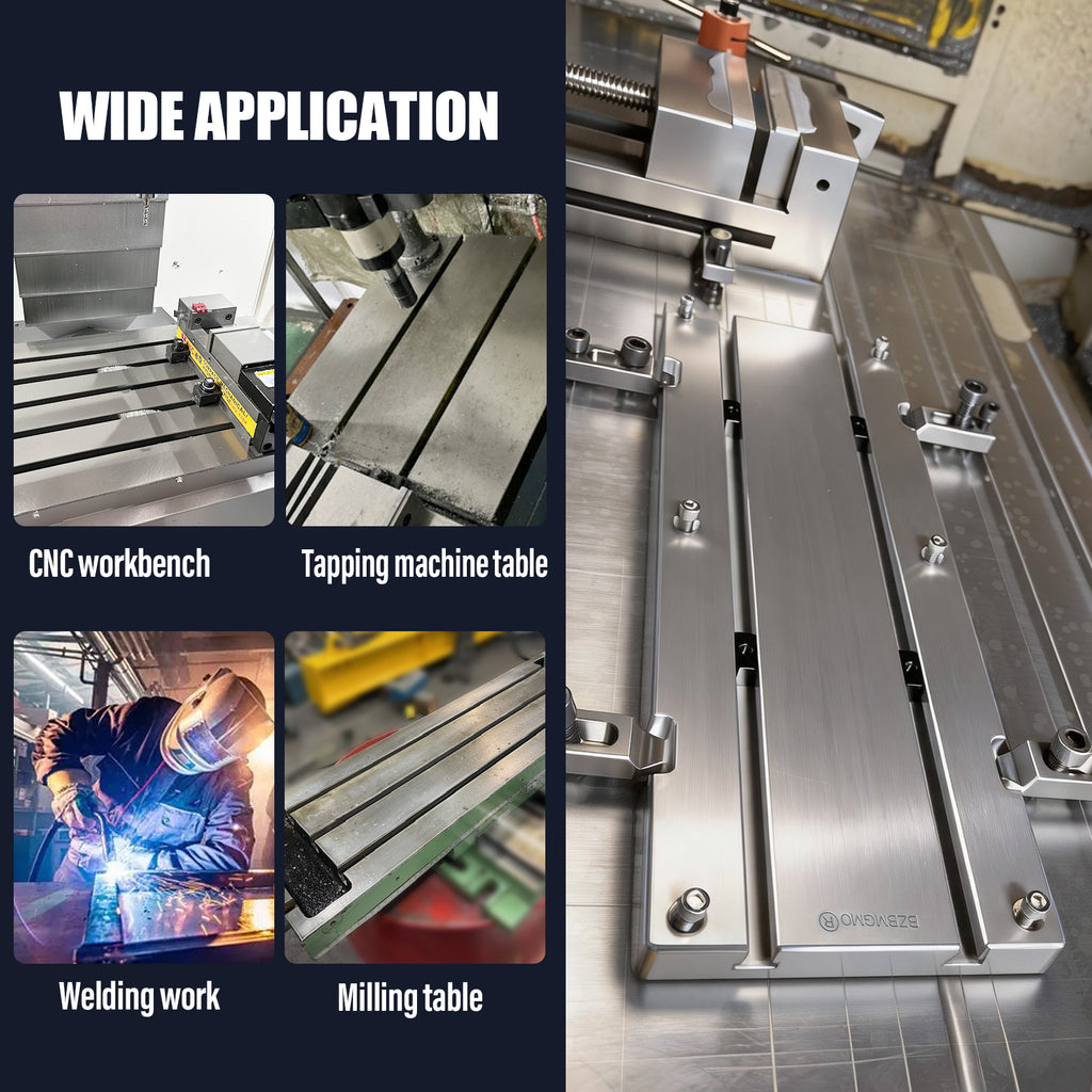 BZBMGMO 6" x 16" x 0.8" Aluminum T-Slot Plate Fixture Table