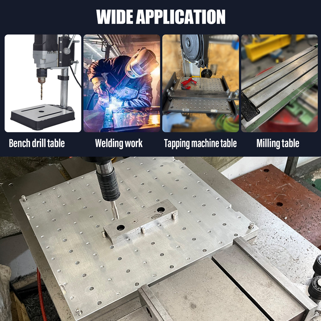 BZBMGMO 10x10x0.8" MIC 6 Aluminum Fixture / Sacrificial Plate, Mini Pallet