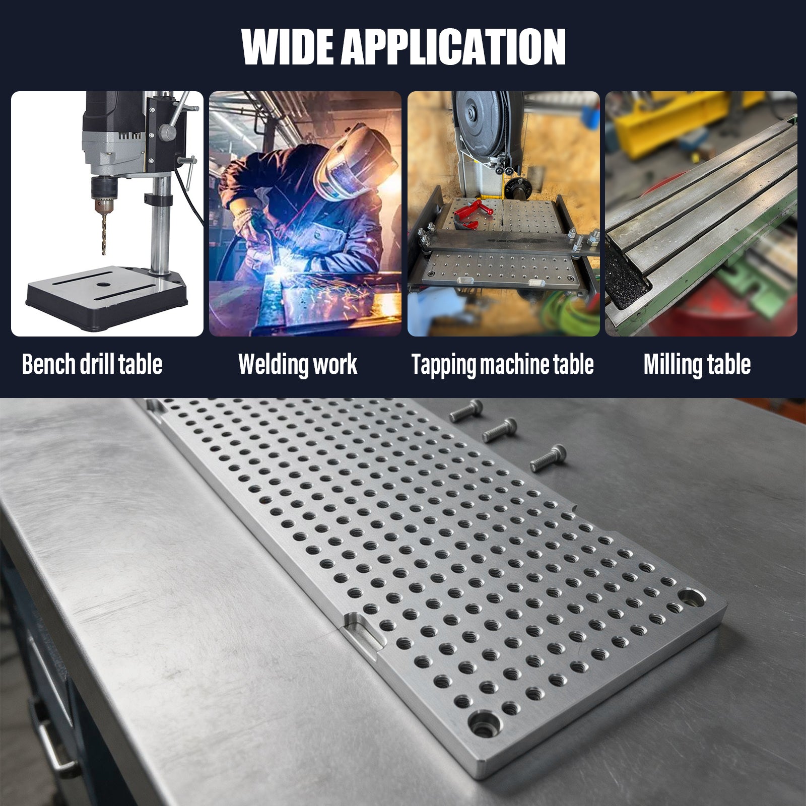 BZBMGMO 6x16x1/2" MIC 6 Aluminum Fixture / Sacrificial Plate, Mini Pallet